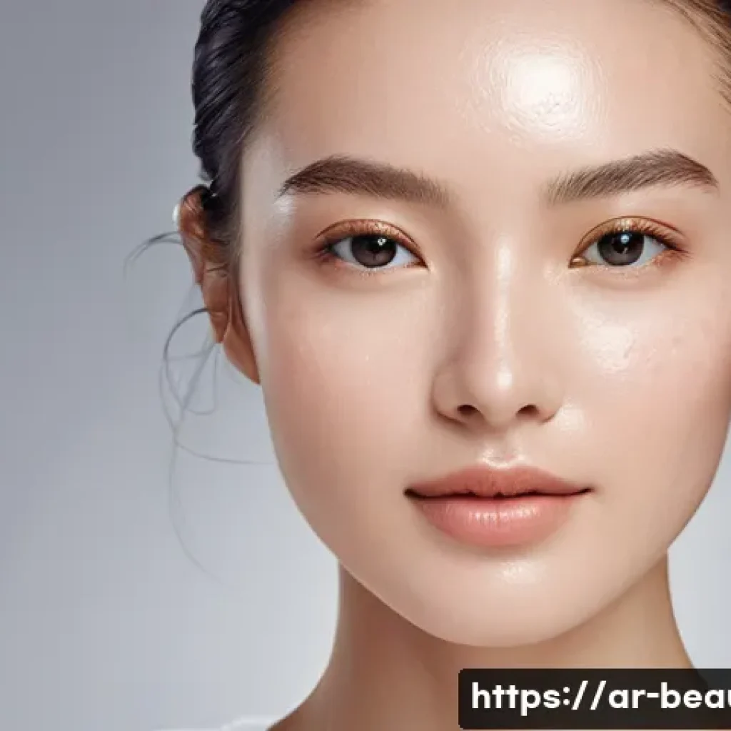 피부 미용사가 알아야 할 화장품 성분 - **Radiant Hydration & Skin Barrier Fortification:** A highly detailed studio close-up portrait of a ...