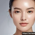 피부 미용사가 알아야 할 화장품 성분 - **Radiant Hydration & Skin Barrier Fortification:** A highly detailed studio close-up portrait of a ...